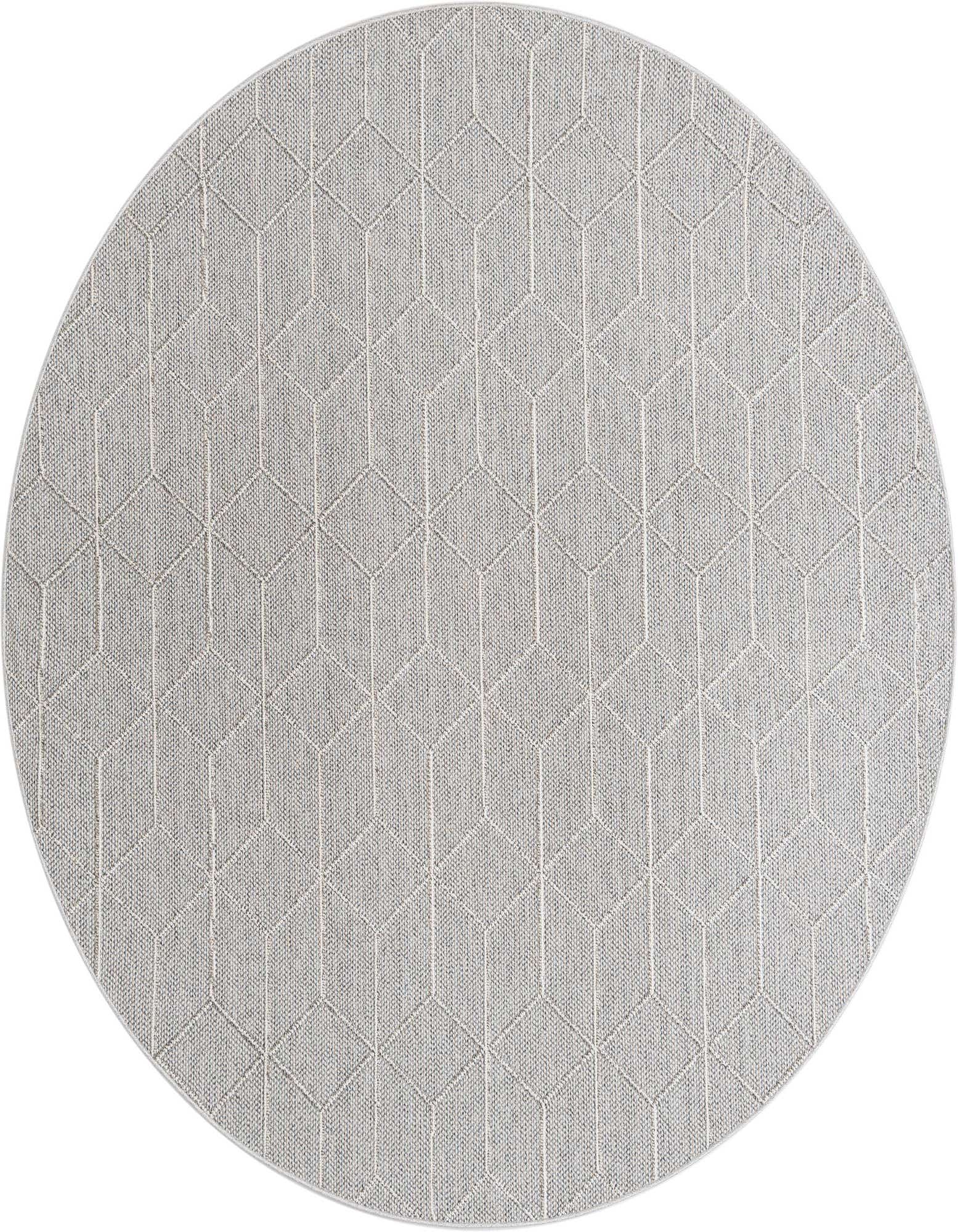 7' 10 x 7' 10 Easy-Clean Trellis Indoor / Outdoor Round Rug