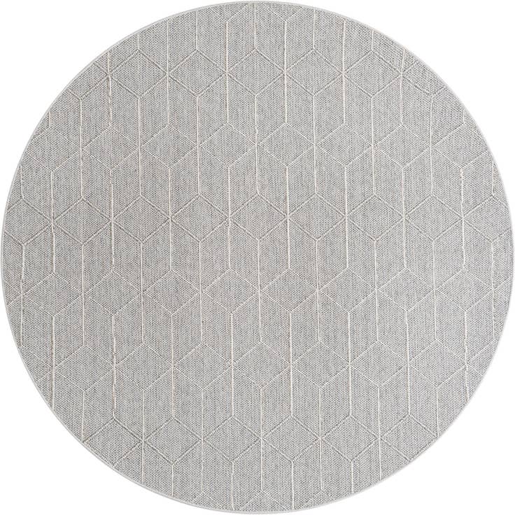 Detail image of 7' 10 x 7' 10 Easy-Clean Trellis Indoor / Outdoor Round Rug