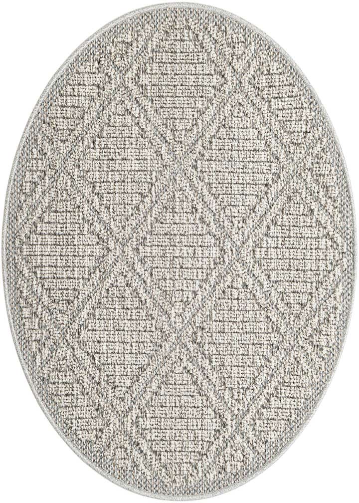 3' 1 x 3' 1 Easy-Clean Trellis Indoor / Outdoor Round Rug