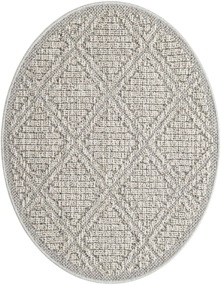 Detail image of 3' 1 x 3' 1 Easy-Clean Trellis Indoor / Outdoor Round Rug