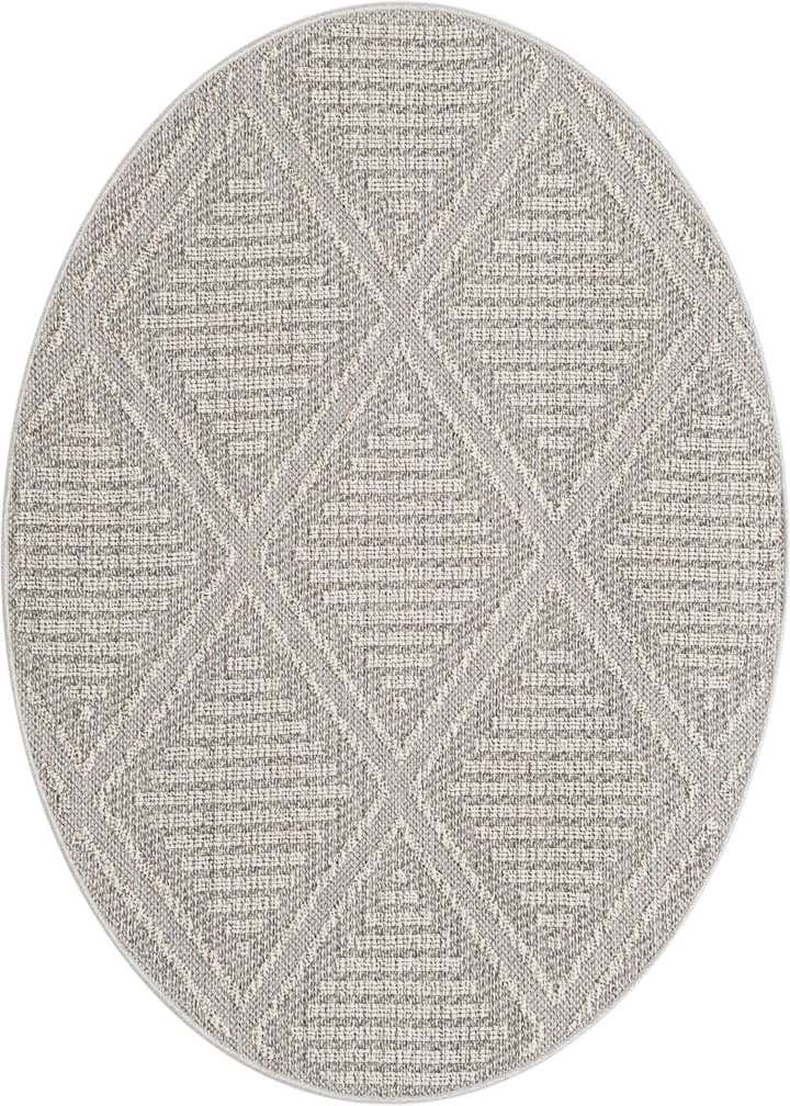 5' 3 x 5' 3 Easy-Clean Trellis Indoor / Outdoor Round Rug