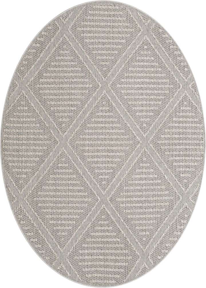 7' 10 x 7' 10 Easy-Clean Trellis Indoor / Outdoor Round Rug