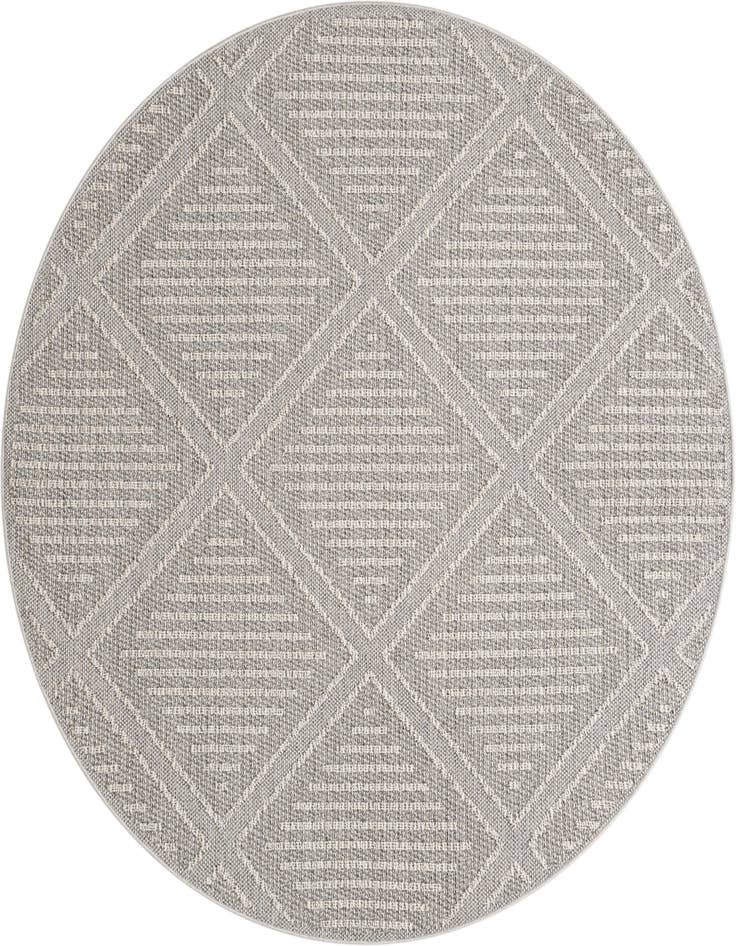 Detail image of 7' 10 x 7' 10 Easy-Clean Trellis Indoor / Outdoor Round Rug