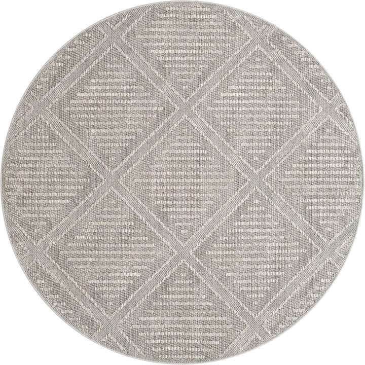 7' 10 x 7' 10 Easy-Clean Trellis Indoor / Outdoor Round Rug