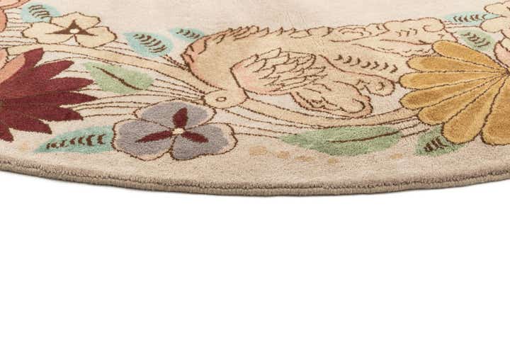 8' 1 x 8' 2 Hand Knotted Tibet Wool Round Rug