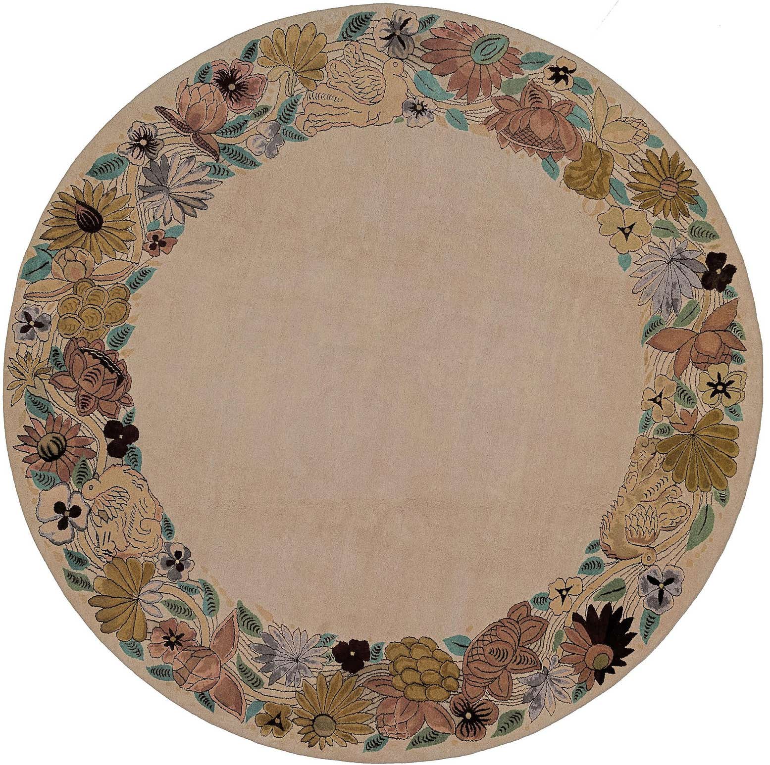8' 1 x 8' 2 Hand Knotted Tibet Wool Round Rug