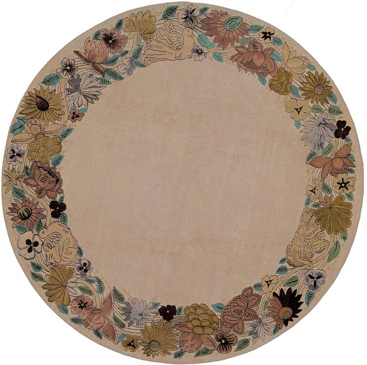 Detail image of 8' 1 x 8' 2 Hand Knotted Tibet Wool Round Rug