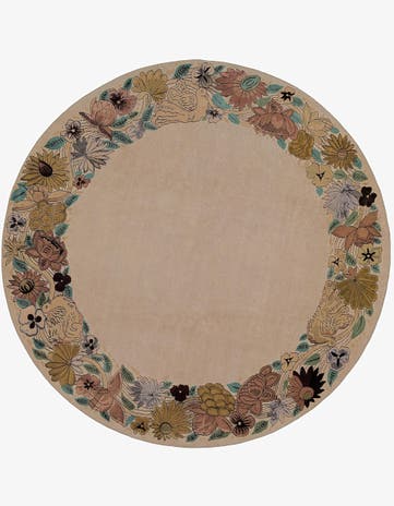 8' 1 x 8' 2 Hand Knotted Tibet Wool Round Rug