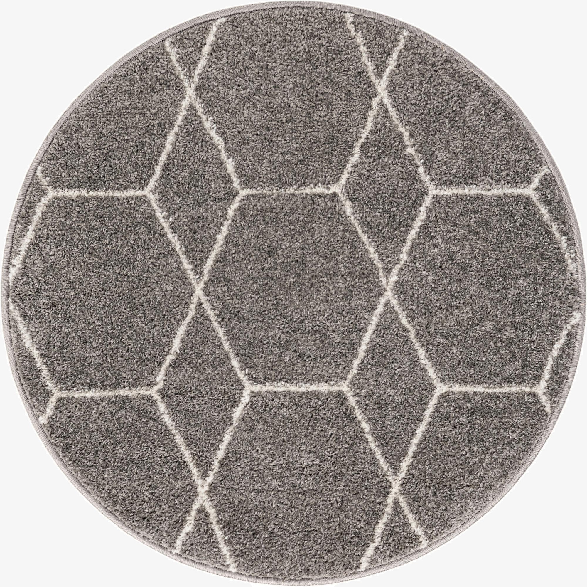 3' x 3' Trellis Frieze Round Rug