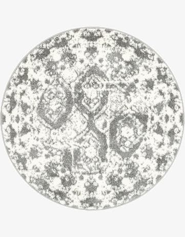 Light Gray Veneto Round Rug