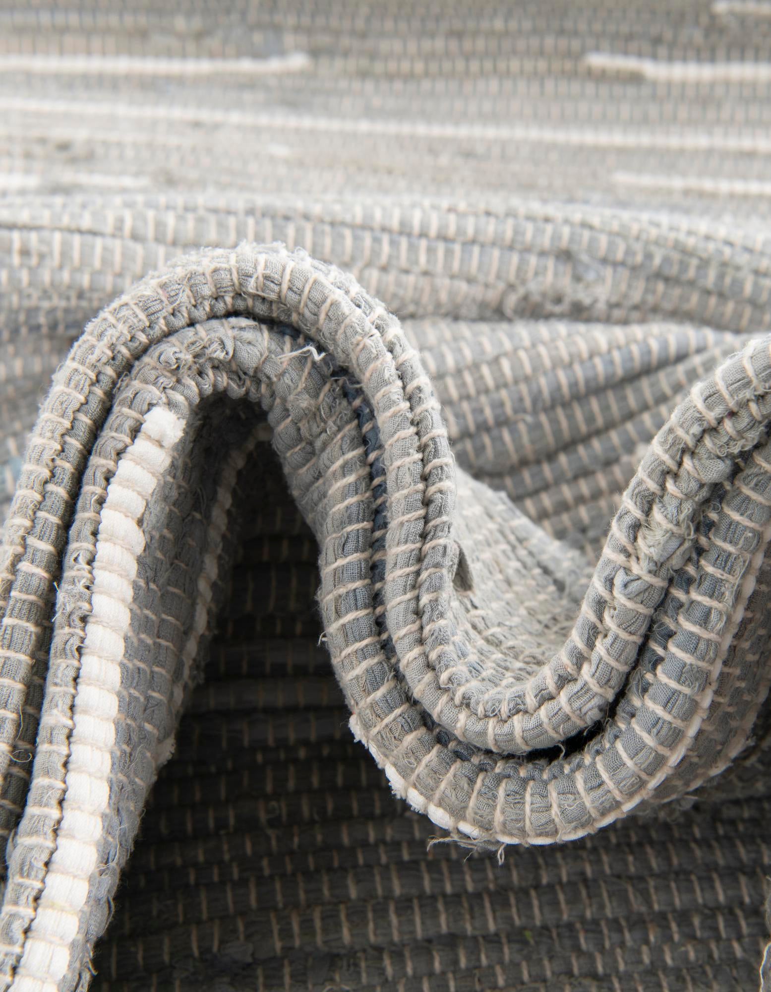 2' 7 x 13' 1 Hand Woven Chindi Cotton Runner Rug
