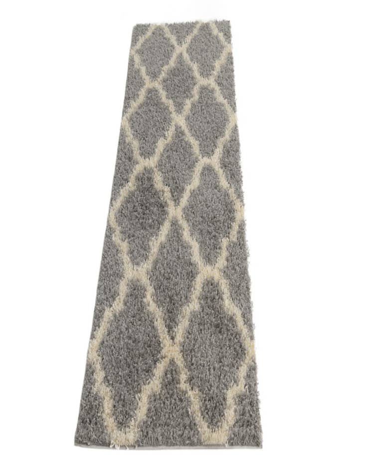 Detail image of 2' 3 x 6' Lattice Shag Runner Rug