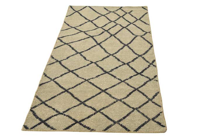 3' x 6' Hand Knotted Luna Wool Runner Rug