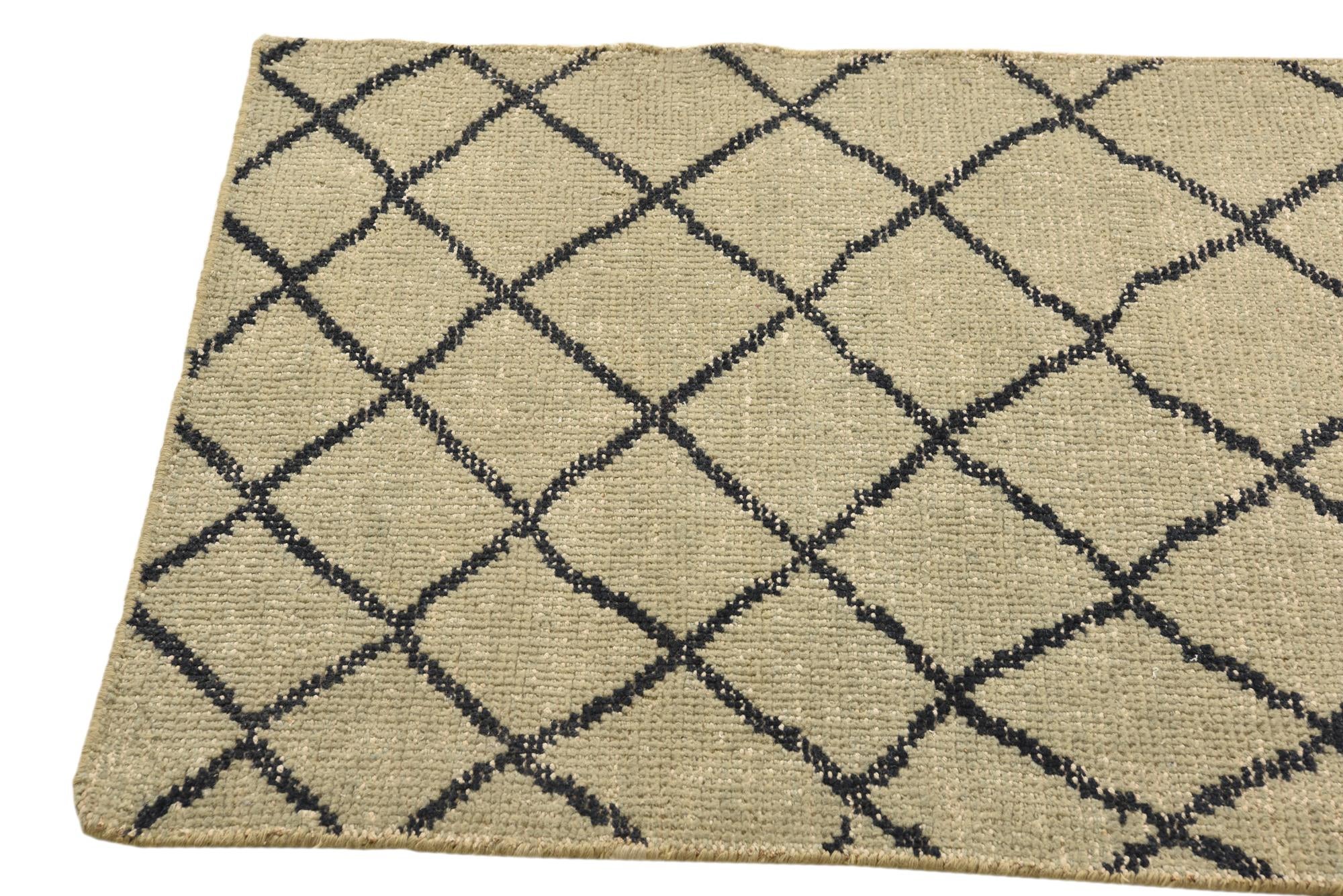 3' x 6' Hand Knotted Luna Wool Runner Rug