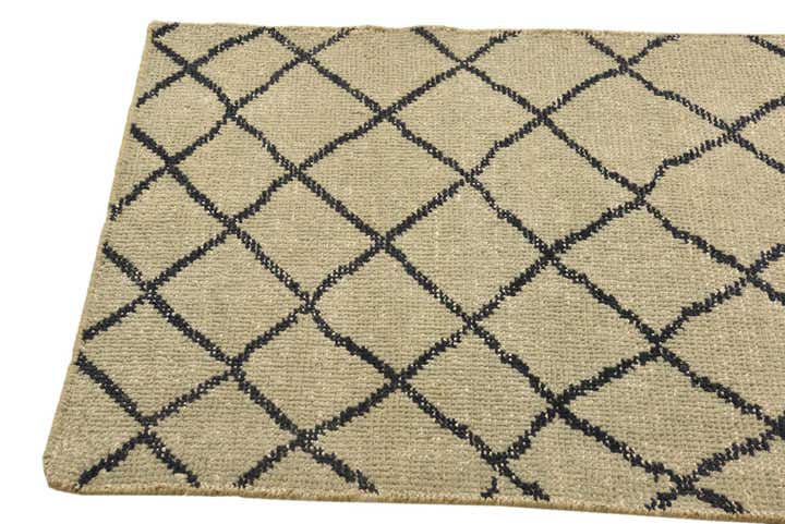 3' x 6' Hand Knotted Luna Wool Runner Rug