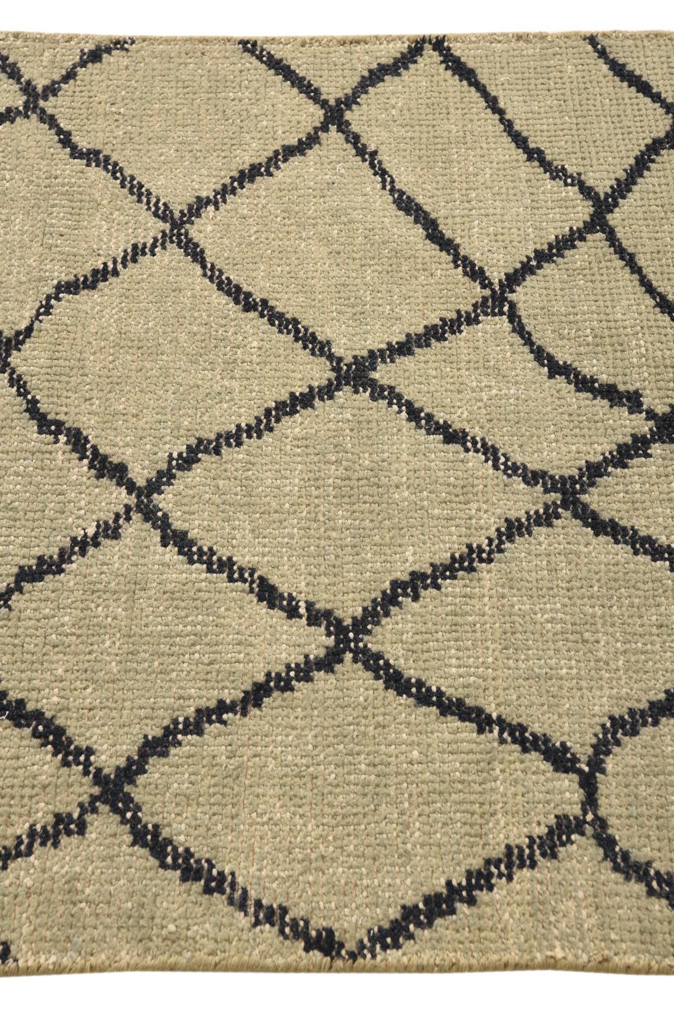3' x 6' Hand Knotted Luna Wool Runner Rug