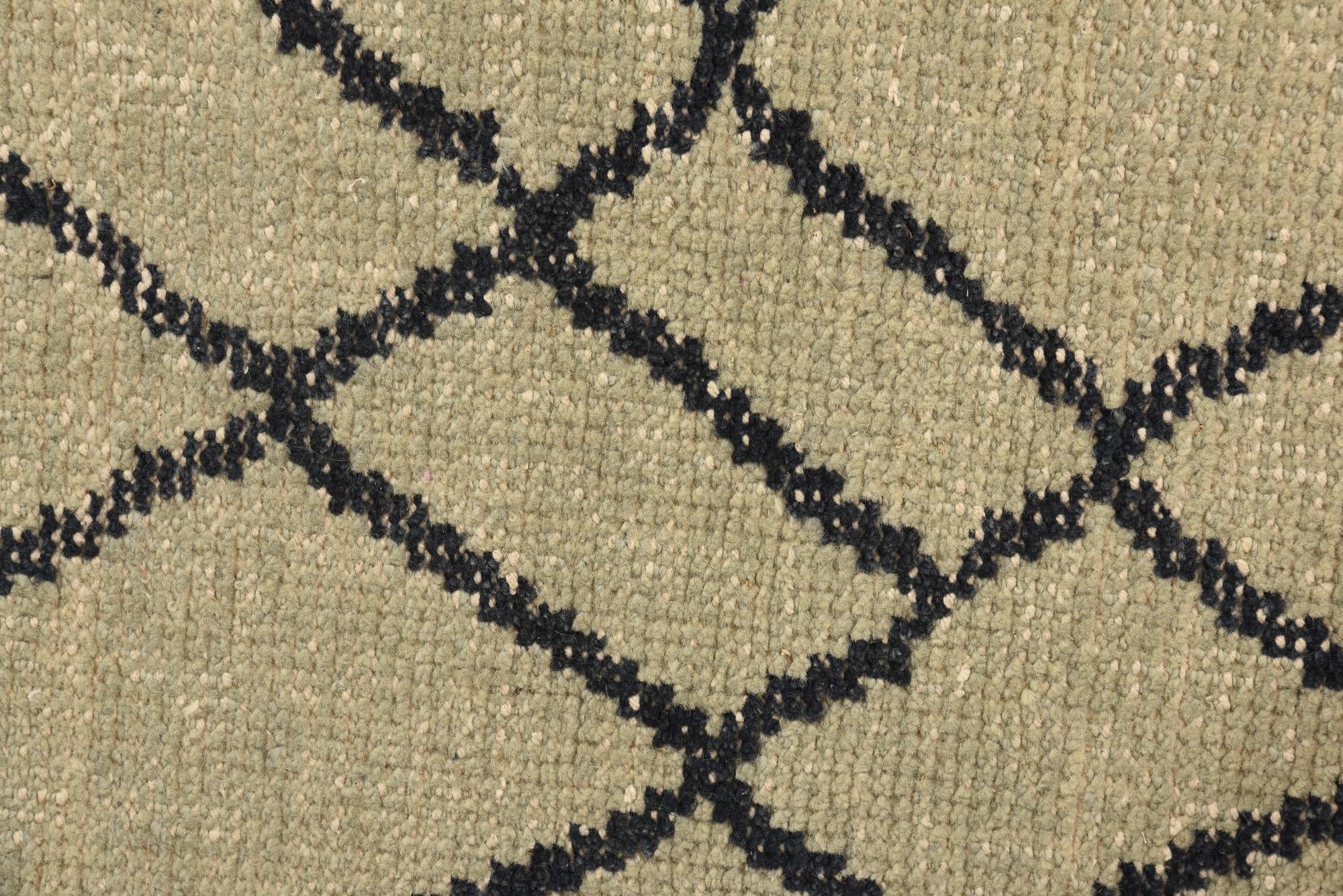 3' x 6' Hand Knotted Luna Wool Runner Rug