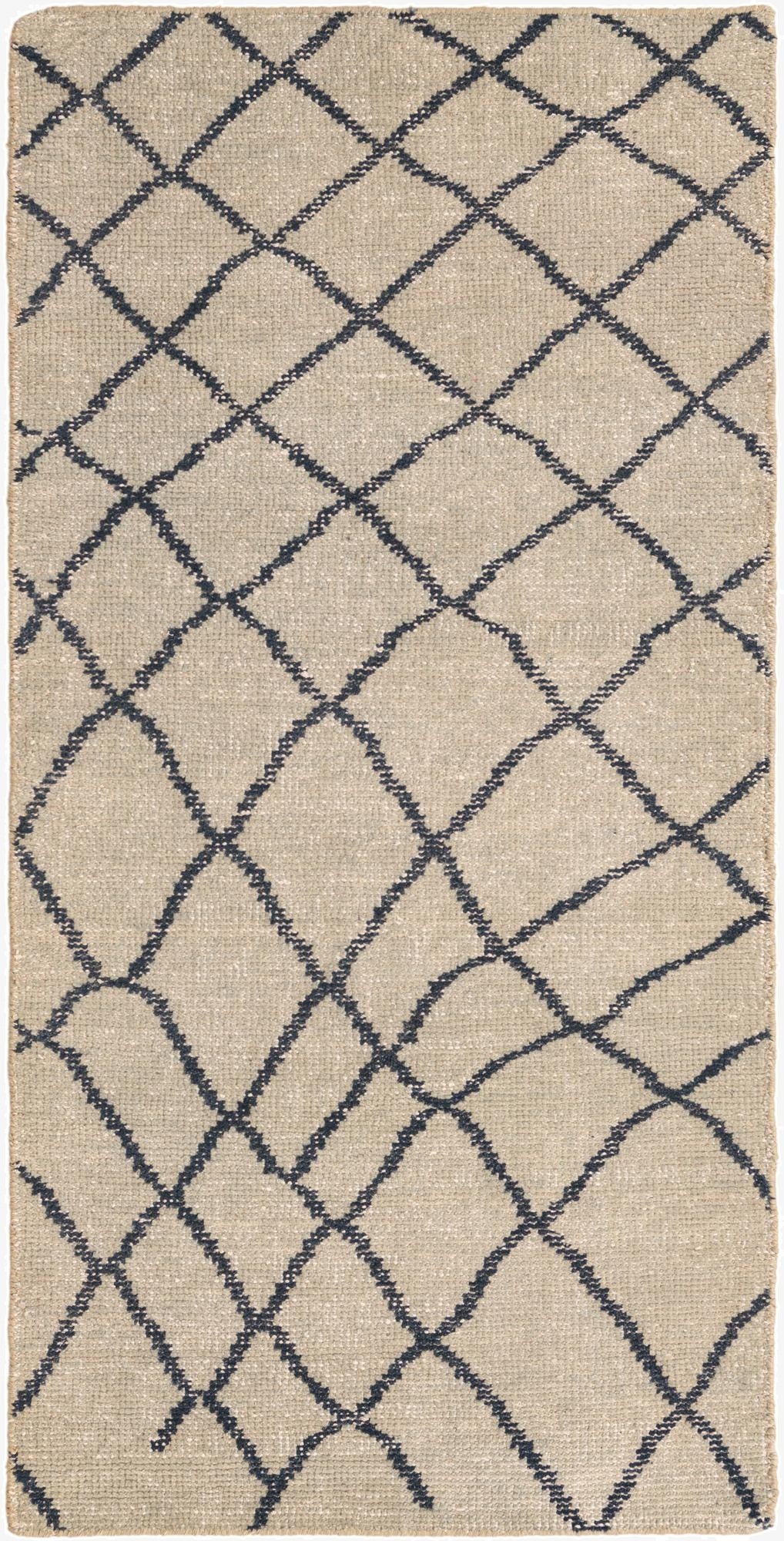 3' x 6'  Hand Knotted Luna Wool Runner Rug