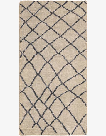 3' x 6' Hand Knotted Luna Wool Runner Rug
