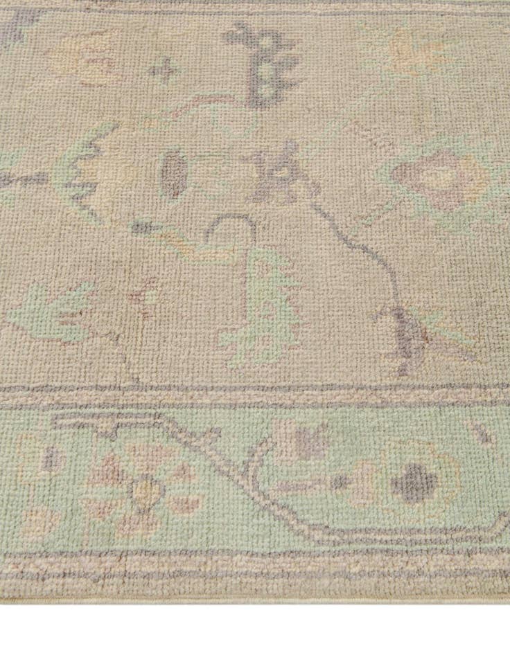 Detail image of 2' 7 x 9' 8  Hand Knotted Oushak Wool Runner Rug