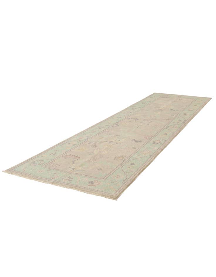 Detail image of 2' 7 x 9' 8 Hand Knotted Oushak Wool Runner Rug
