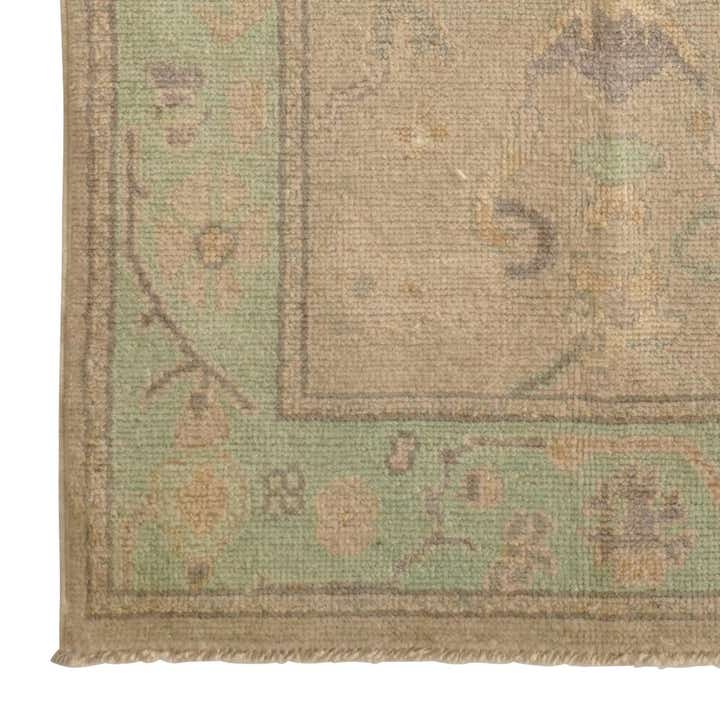 2' 7 x 9' 8 Hand Knotted Oushak Wool Runner Rug