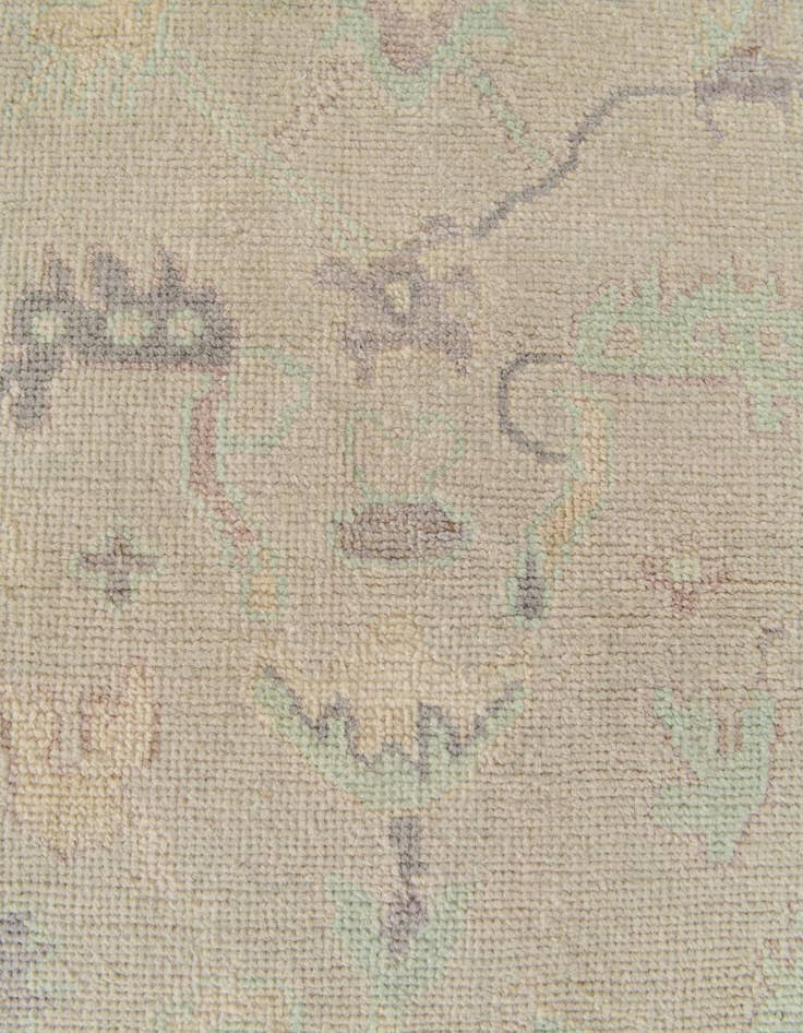 Detail image of 2' 7 x 9' 8  Hand Knotted Oushak Wool Runner Rug