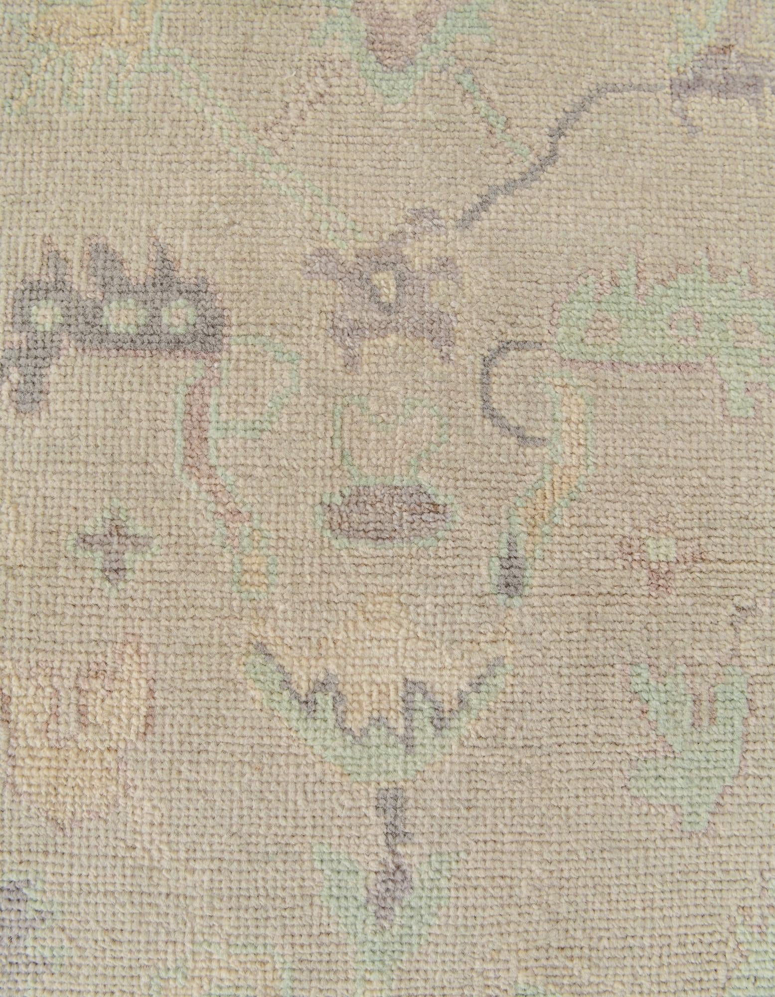2' 7 x 9' 8 Hand Knotted Oushak Wool Runner Rug