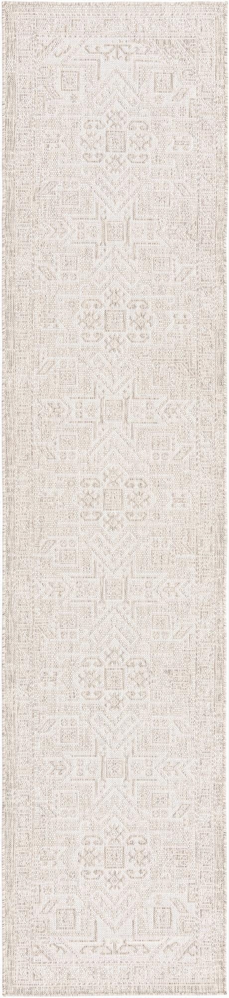 Primary image 2' 7 x 12'  Washable Aztec Indoor / Outdoor Runner Rug