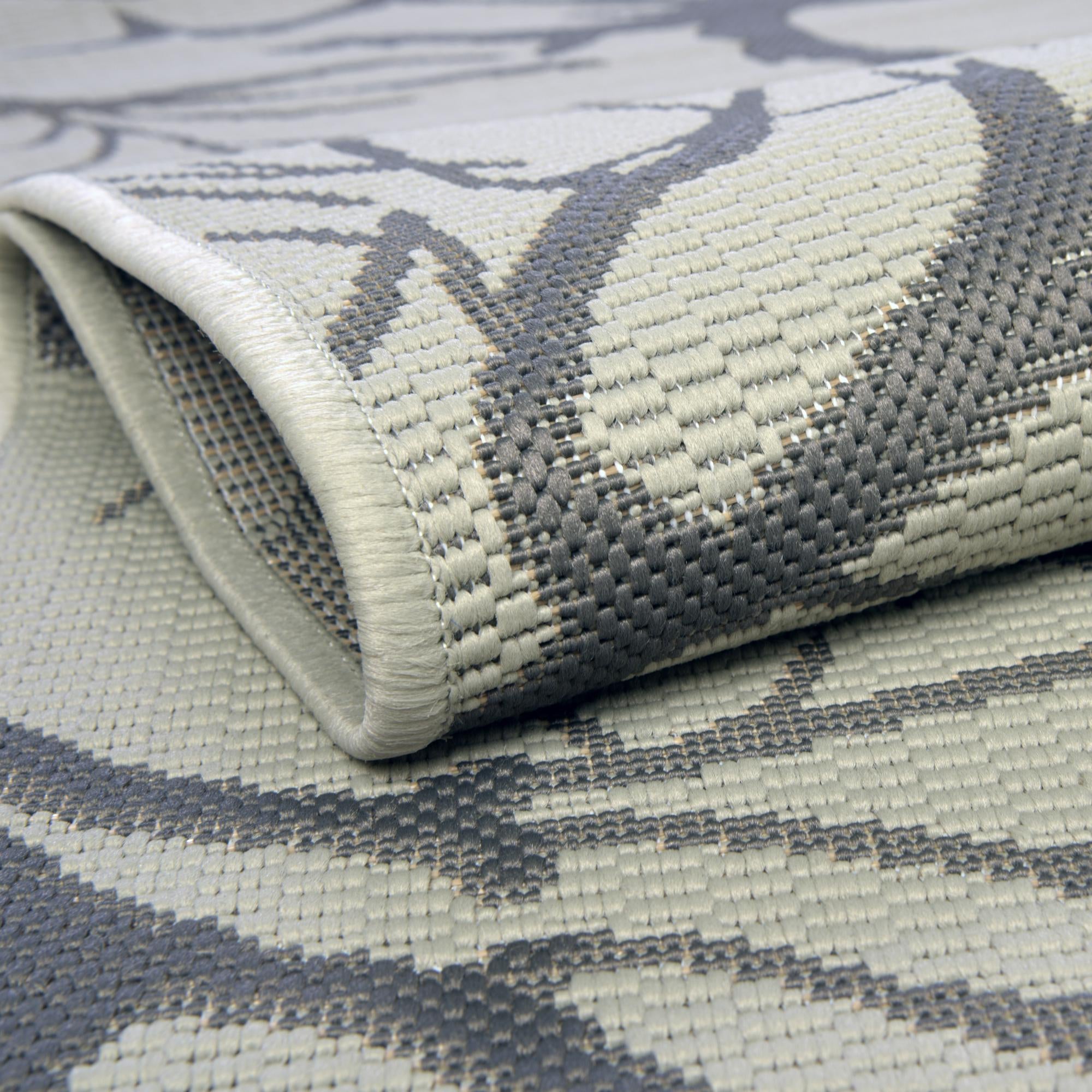 2' x 6' Easy-Clean Botanical Indoor / Outdoor Runner Rug