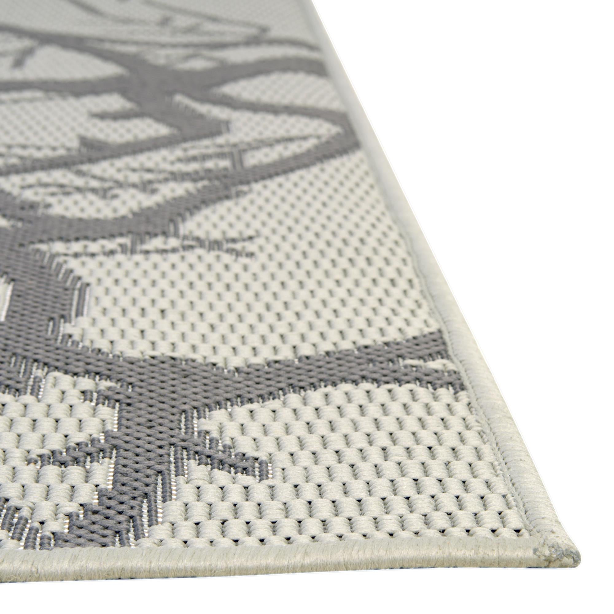 2' x 6' Easy-Clean Botanical Indoor / Outdoor Runner Rug