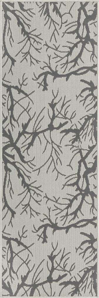 2' x 6' Easy-Clean Botanical Indoor / Outdoor Runner Rug