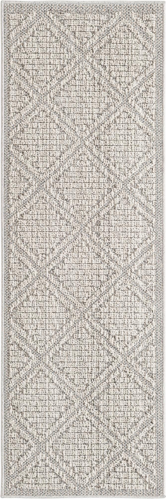 2' x 6' 1 Washable Lattice Indoor / Outdoor Runner Rug