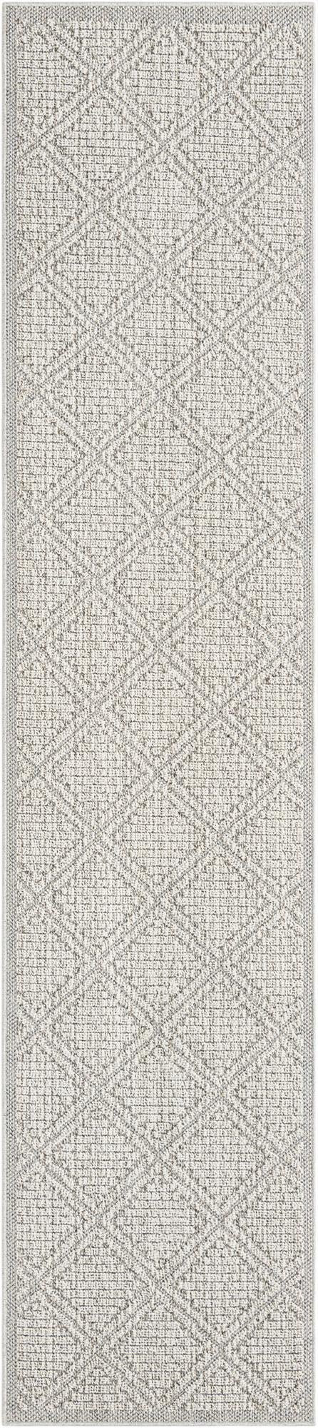 2' 7 x 12' Washable Lattice Indoor / Outdoor Runner Rug