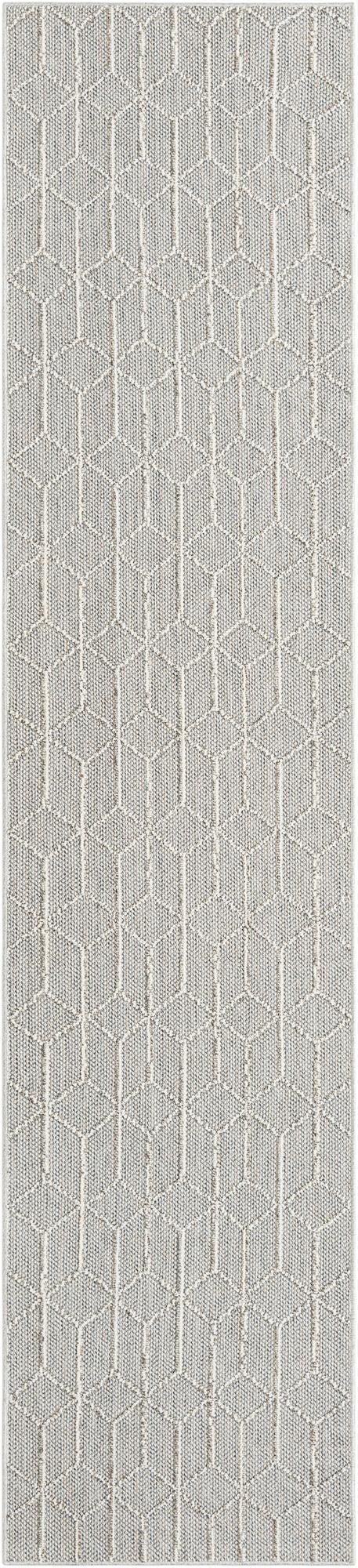 2' 7 x 12' Washable Lattice Indoor / Outdoor Runner Rug