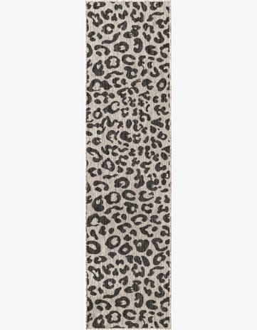 Light Gray Easy-Clean Safari Indoor / Outdoor Runner Rug