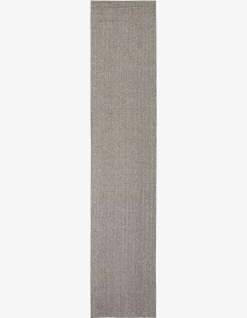 Light Gray Easy-Clean Solid Indoor / Outdoor Runner Rug