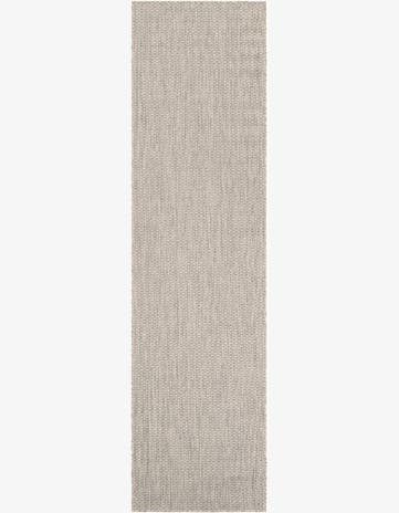 2' 7 x 10' Easy-Clean Solid Indoor / Outdoor Runner Rug