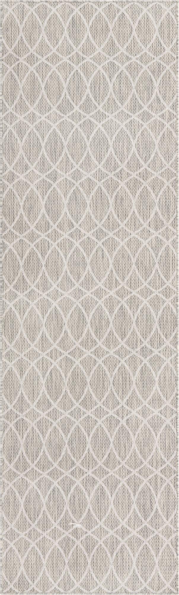 2' 7 x 10'  Washable Trellis Indoor / Outdoor Runner Rug