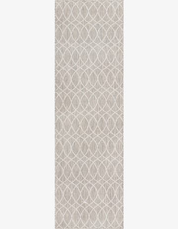 2' 7 x 10' Easy-Clean Trellis Indoor / Outdoor Runner Rug