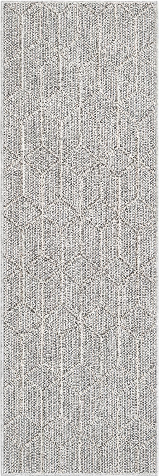 2' x 6' 1  Washable Trellis Indoor / Outdoor Runner Rug
