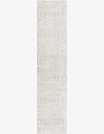 Light Gray Paxon Trellis Runner Rug