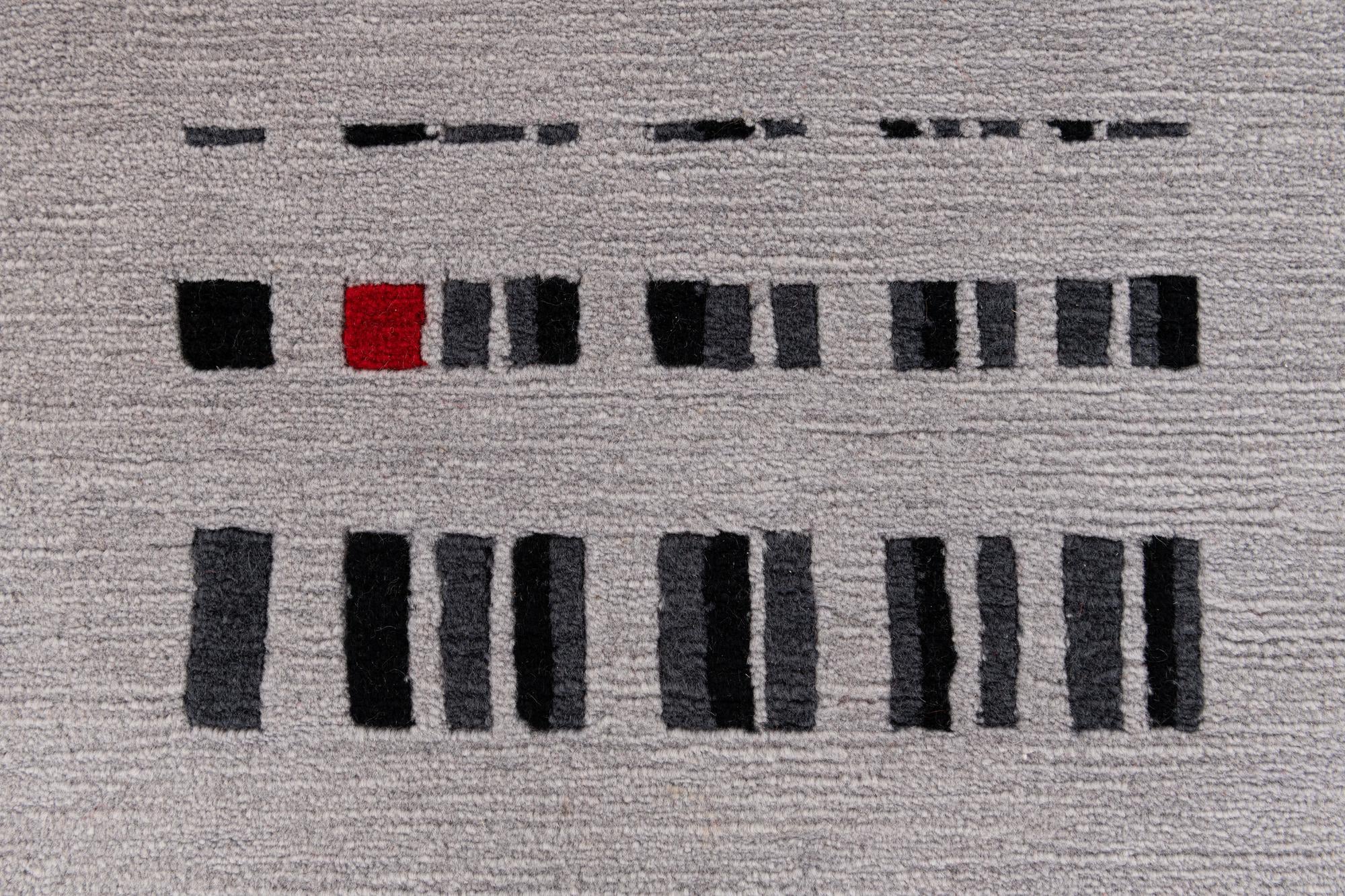 2' 9 x 9' 7 Hand Knotted Tibet Wool Runner Rug