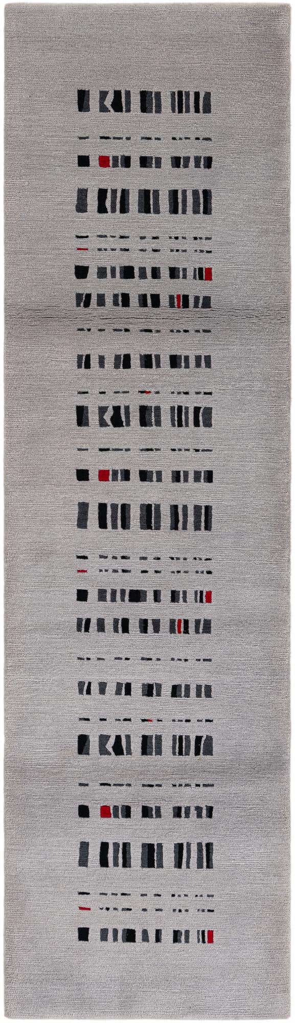 2' 9 x 9' 7 Hand Knotted Tibet Wool Runner Rug