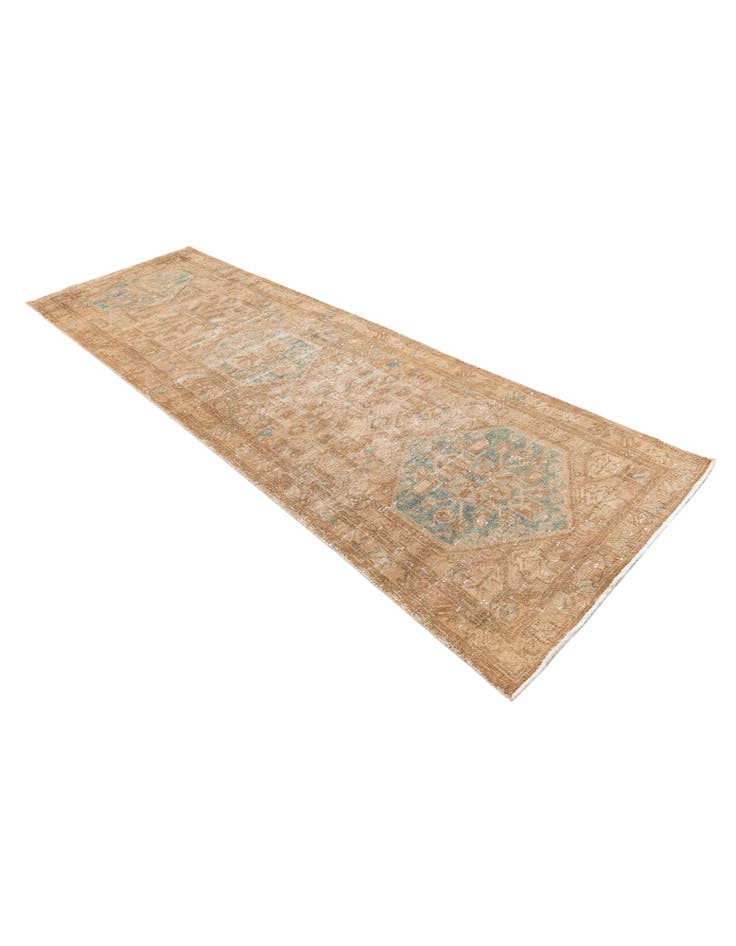 Detail image of 3' 4 x 10' 7  Hand Knotted Ultra Vintage Persian Wool Runner Rug