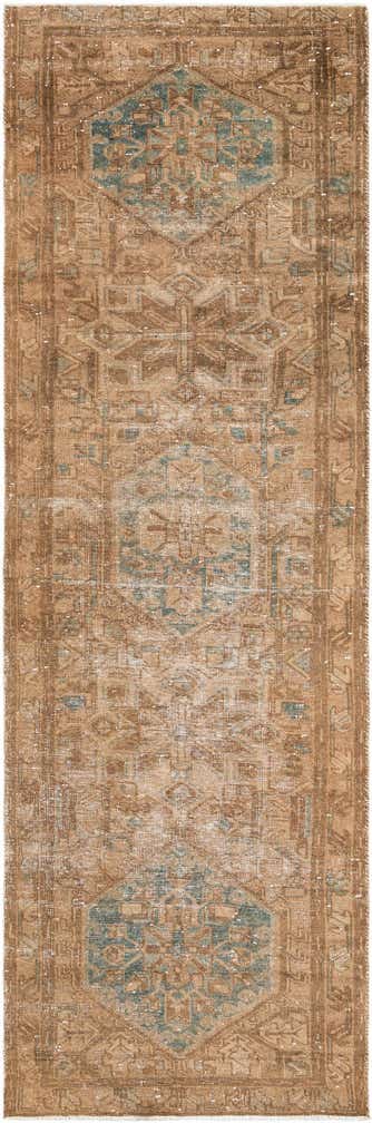 3' 4 x 10' 7 Hand Knotted Ultra Vintage Persian Wool Runner Rug