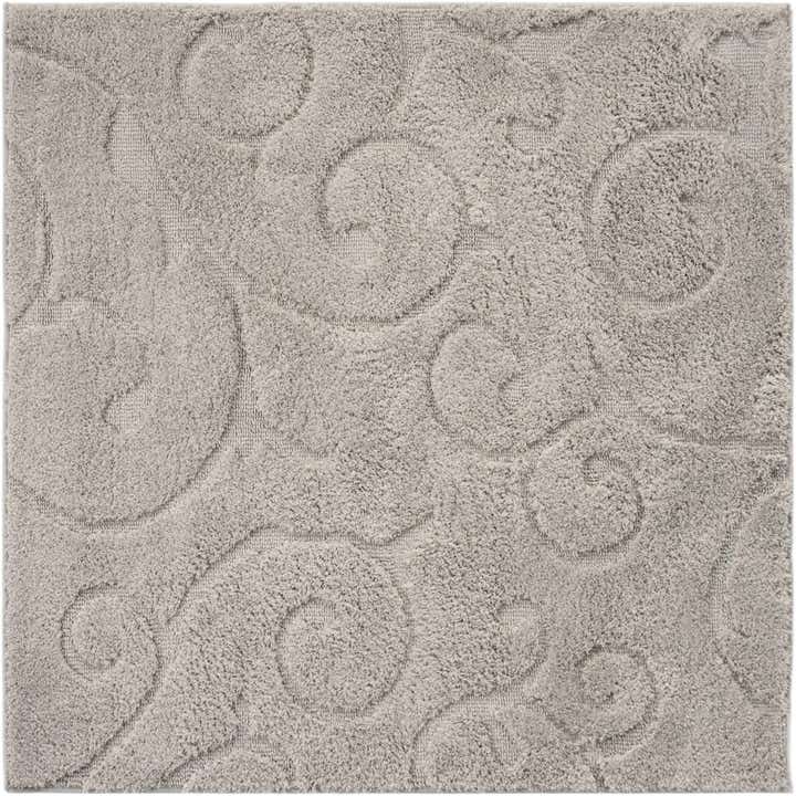 4' x 4' Botanical Shag Square Rug