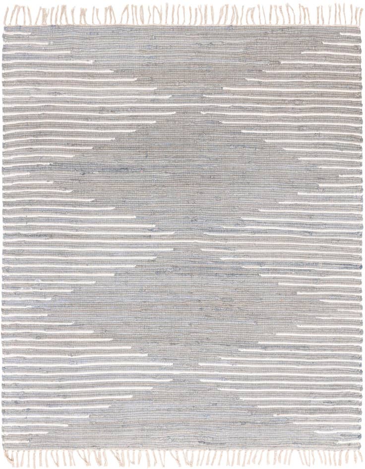 Detail image of 7' 1 x 7' 1 Hand Woven Chindi Cotton Square Rug