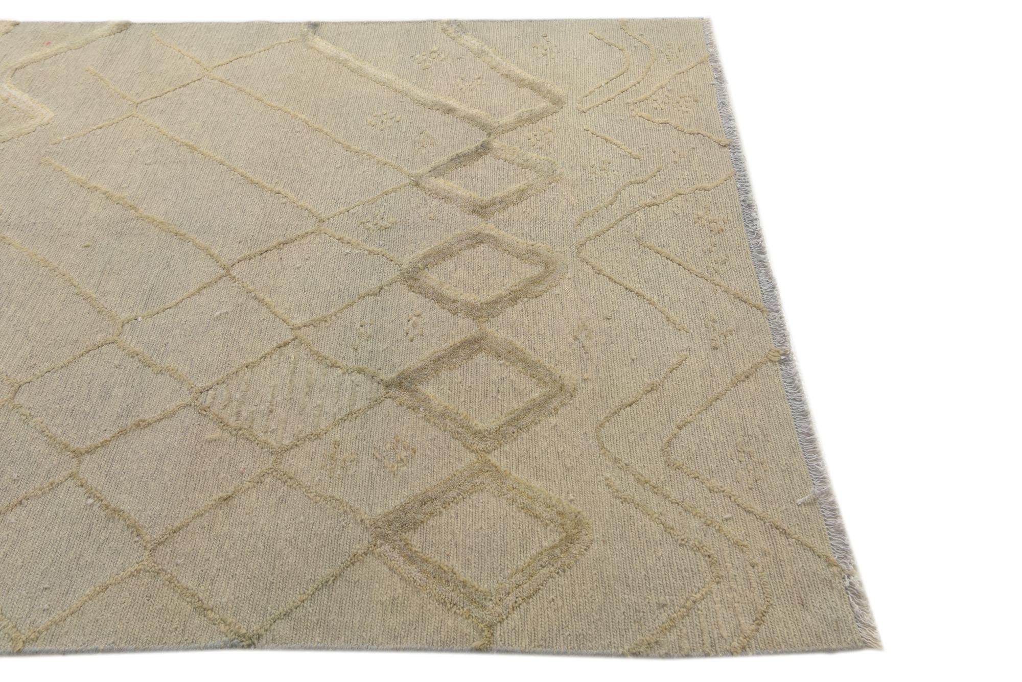 6' 6 x 7' 9 Hand Knotted Darya Wool Square Rug