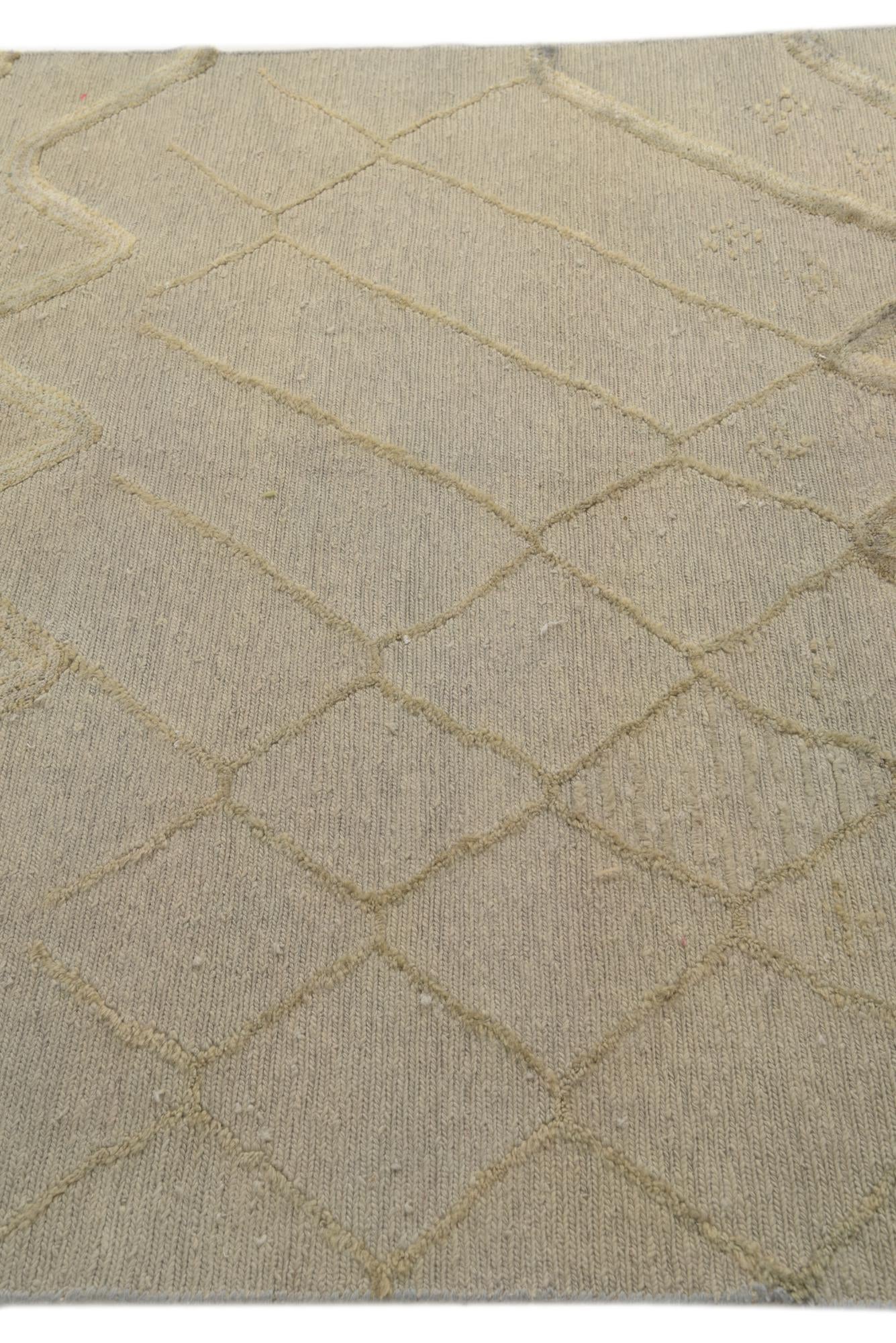 6' 6 x 7' 9 Hand Knotted Darya Wool Square Rug